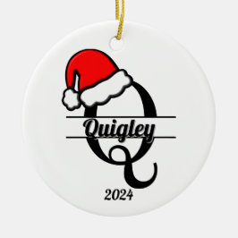 Monogramm der Familie Q | beidseitig Keramik Ornament