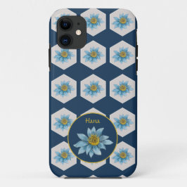 Monogramm der geometrischen Blume Case-Mate iPhone Hülle