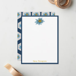 Monogramm der geometrischen Blume Mitteilungskarte