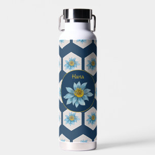 Monogramm der geometrischen Blume Trinkflasche