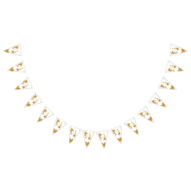 Monogramm der goldenen Rose Wimpelkette (Alle)