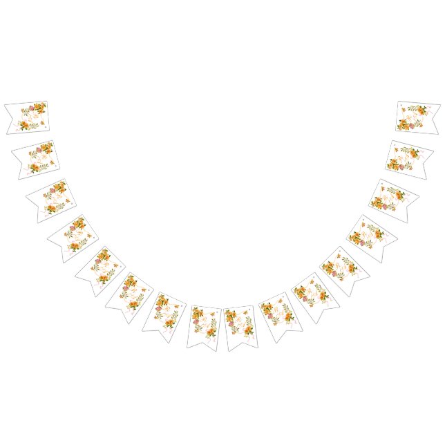 Monogramm der goldenen Rose Wimpelkette (Alle)