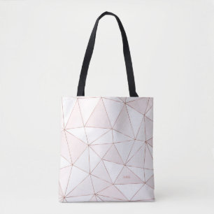 Monogramm der hübschen Rose Gold Geometric Muster
