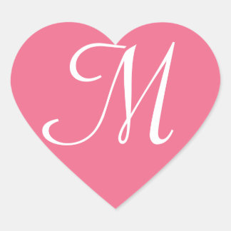 Monogramm der individuell anpassbaren rosa Heart S Herz-Aufkleber