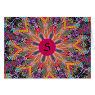 Monogramm der leeren Notizkarte S oder Ihre Wahl