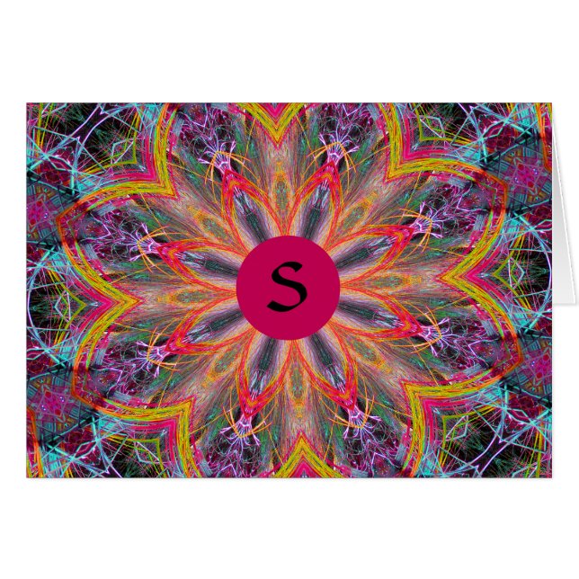 Monogramm der leeren Notizkarte S oder Ihre Wahl (Vorderseite (Horizontal))