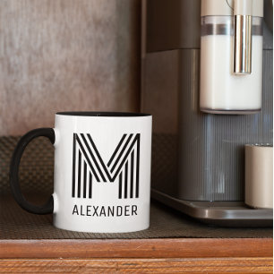 Monogramm der Minimalistischen Noveltafeln Tasse