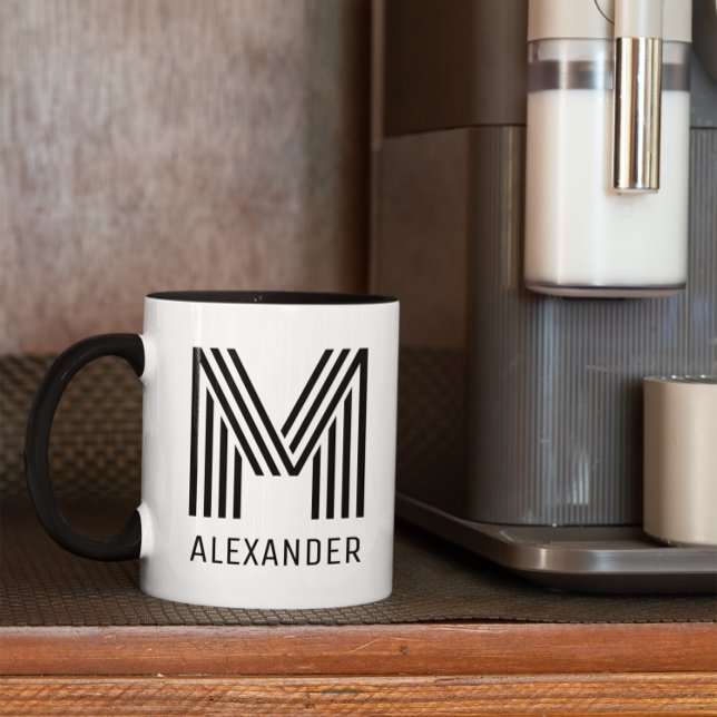 Monogramm der Minimalistischen Noveltafeln Tasse (Von Creator hochgeladen)