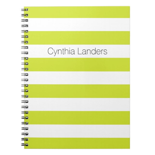 Monogramm der modernen Birnenstreifen Notizblock (Vorderseite)