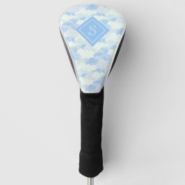 Monogramm der modernen Blauen Regenwolken Golf Headcover