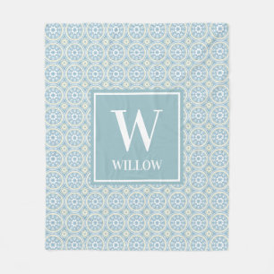 Monogramm der modernen Familie Fleecedecke