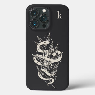 Monogramm der mystischen botanischen Schlangenbekl Case-Mate iPhone Hülle