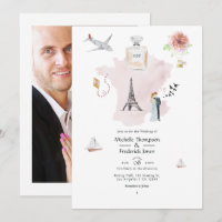 Monogramm der Pariser Hochzeit in Urlaubsort Water