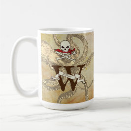 Monogramm der personalisierten Piratenflagge Erste Kaffeetasse