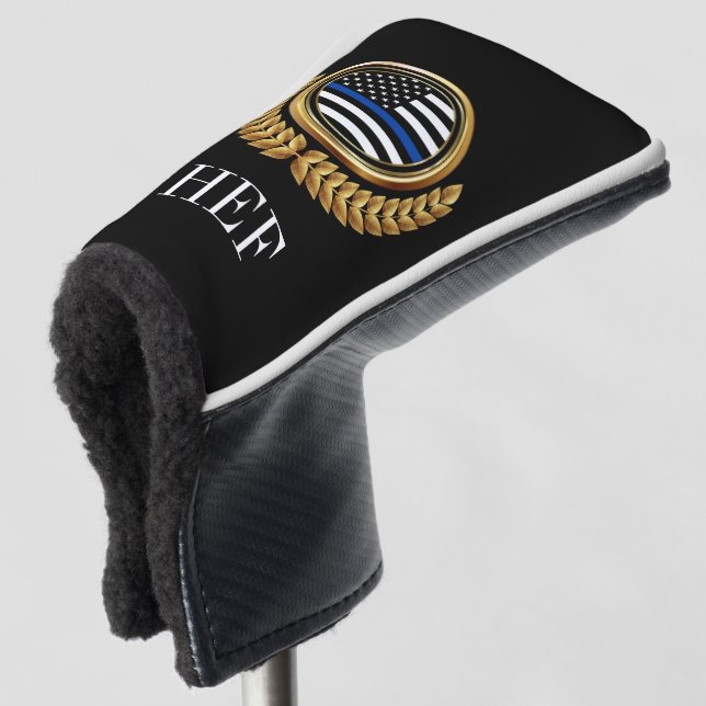 Monogramm der Polizei für die Durchsetzung des Gol Golf Headcover (3/4 Vorderseite)