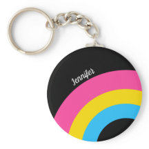 Monogramm der Regenbogenflagge Pansexual