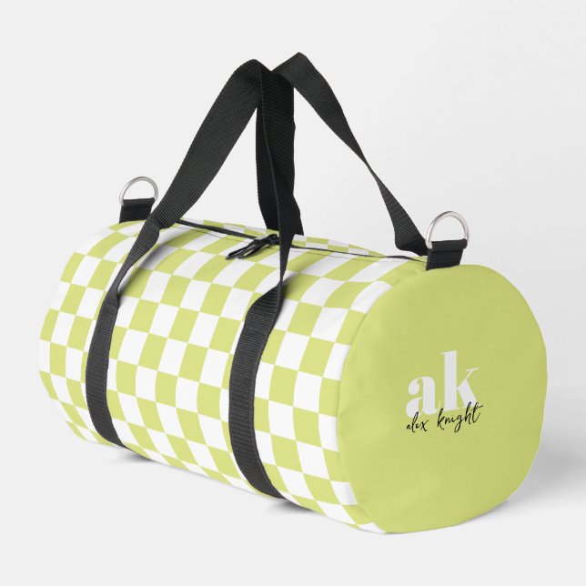 Monogramm der Retro-Signatur geprüft Duffle Bag (Linke Seite)