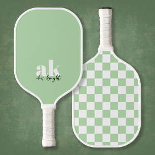Monogramm der Retro-Signatur geprüft Pickleball Schläger