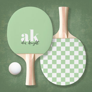 Monogramm der Retro-Signatur geprüft Tischtennis Schläger