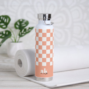 Monogramm der Retro-Signatur geprüft Trinkflasche
