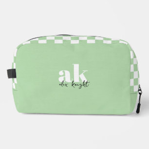 Monogramm der Retro-Signatur geprüft Waschbeutel