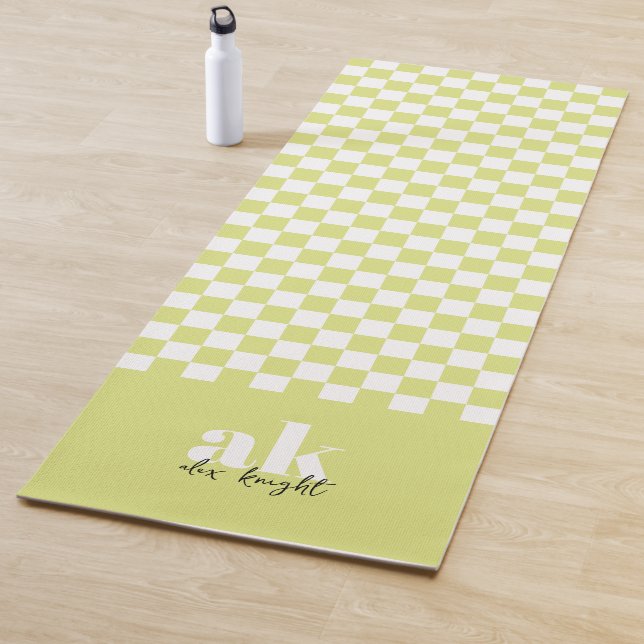 Monogramm der Retro-Signatur geprüft Yogamatte (Beispiel)