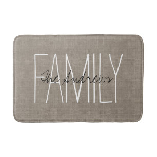 Monogramm der Rustikalen Chic-Familie Badematte