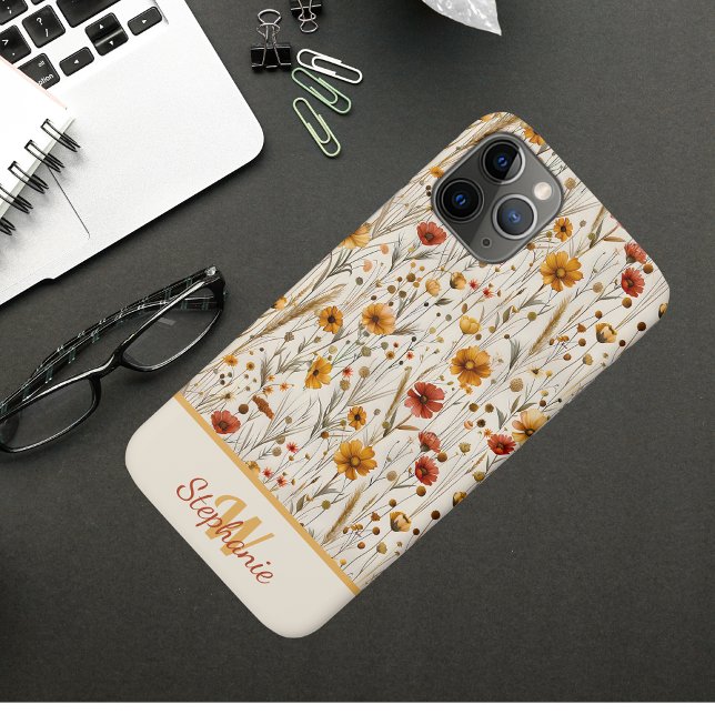 Monogramm der rustikalen Wildblume - Muster der Bo Case-Mate iPhone Hülle (Von Creator hochgeladen)
