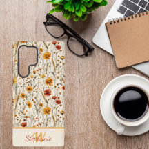 Monogramm der rustikalen Wildblume - Muster der Bo