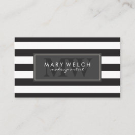 Monogramm der Schwarz-weißen Streifen (Terminkarte Terminkarte