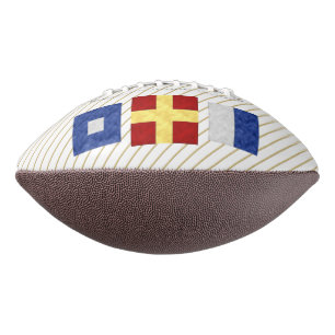 Monogramm der Seesignalflagge für Wasserfarben Football