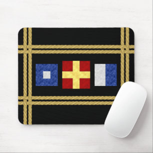 Monogramm der Seesignalflagge für Wasserfarben Mousepad