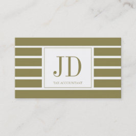 Monogramm der Steuer-Accountant/CPA/Striped Visitenkarte