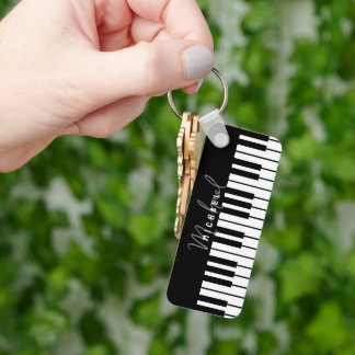Monogramm der Tastatur für Schwarz und Weiß Schlüsselanhänger