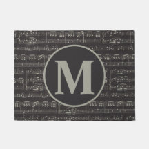 Monogramm der Vintagen Schwarzen Musiknote