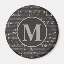 Monogramm der Vintagen Schwarzen Musiknote