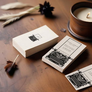 Monogramm der Vintagen Schwarzweiß-Antike-Schreibm Visitenkarte