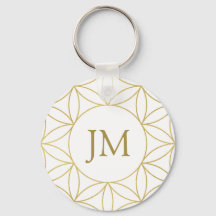 Monogramm der White & Gold Blume Life