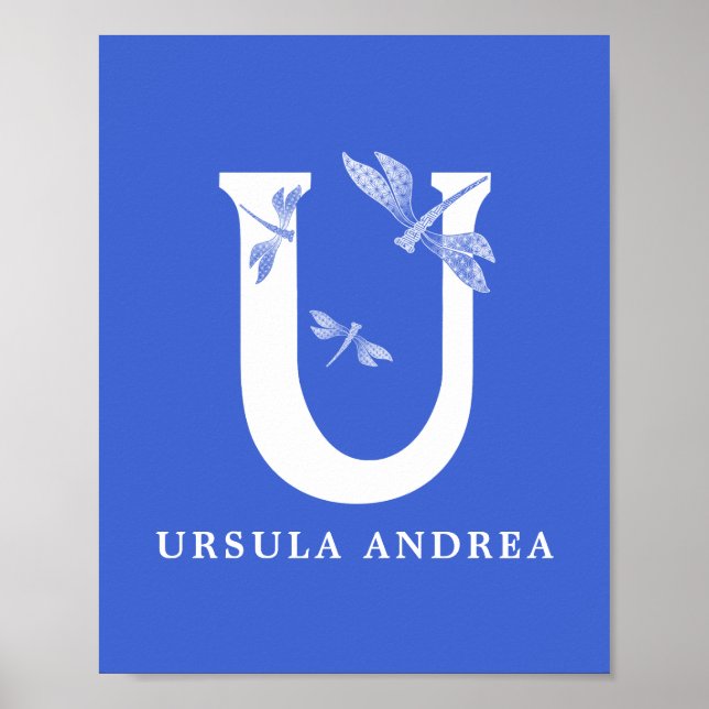 Monogramm des benutzerdefinierten Farbnamens U Dra Poster (Vorne)