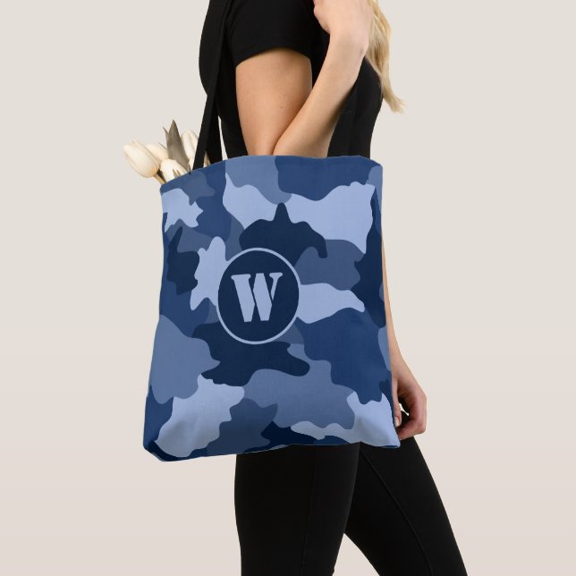 Monogramm des Blauen Camouflage-Musters (Von Nahem)