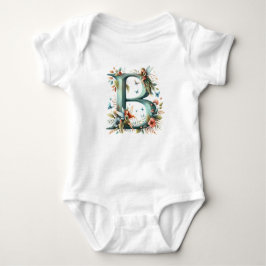Monogramm des Blumenkohles B Baby Strampler