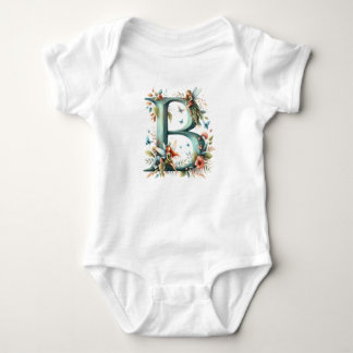 Monogramm des Blumenkohles B Baby Strampler