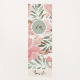 Monogramm des Blumenmusters Yogamatte
