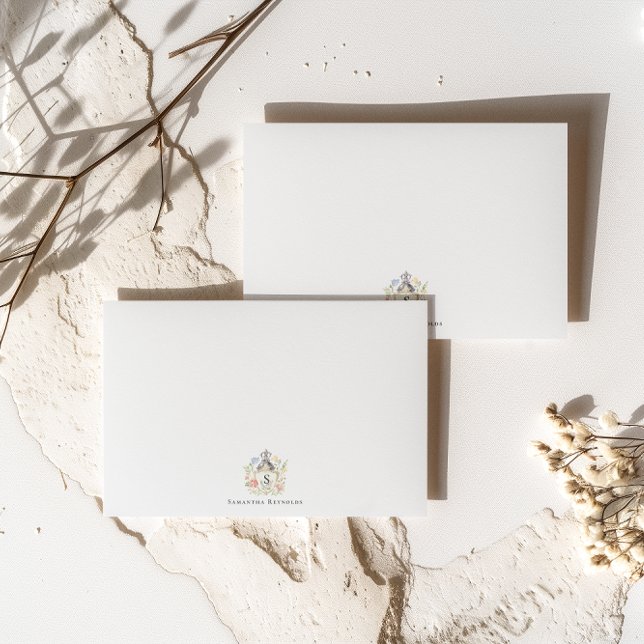 Monogramm des blutdrucksenkenden Wappen Personalis Mitteilungskarte (Von Creator hochgeladen)