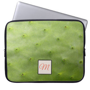 Monogramm des botanischen tropischen grünen Fotos Laptopschutzhülle