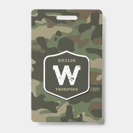 Monogramm des Camouflage Green Camouflage Arms Ausweis