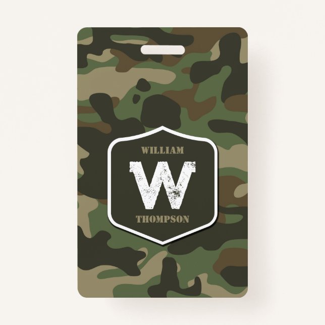 Monogramm des Camouflage Green Camouflage Arms Ausweis (Vorderseite)