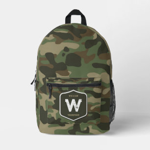 Monogramm des Camouflage Green Camouflage Arms Bedruckter Rucksack