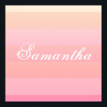 Monogramm des Farbblocks Sommerrosa und Korallengr Poster<br><div class="desc">Dieser hübsche,  warme Sommer rosa und korallenfarbene Gefälle ist perfekt für die schöne und gemütliche Frau. Die weiche,  aber warme Pastellfarbe ist ideal für den Frühling und die Sommersaison. Passen Sie diesen Kunstdruck einfach mit Ihrem eigenen Monogramm-Namen an! Es ist großartig,  im Zimmer in Ihrer Zuhause zu personalisieren!</div>