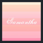 Monogramm des Farbblocks Sommerrosa und Korallengr Poster<br><div class="desc">Dieser hübsche,  warme Sommer rosa und korallenfarbene Gefälle ist perfekt für die schöne und gemütliche Frau. Die weiche,  aber warme Pastellfarbe ist ideal für den Frühling und die Sommersaison. Passen Sie diesen Kunstdruck einfach mit Ihrem eigenen Monogramm-Namen an! Es ist großartig,  im Zimmer in Ihrer Zuhause zu personalisieren!</div>